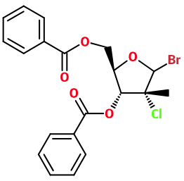 (image for) MC085450 3,5-Di-O-benzoyl-2-chloro-2-C-methyl-D-arabinofuranosyl bromide